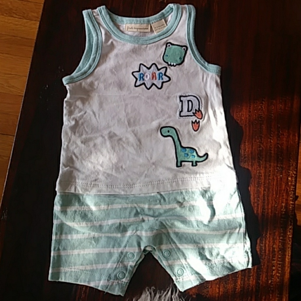 2x$12 OFFERNWOT Baby boy dinosaur one piece romper